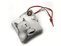 Мешочек-антистресс "Котик с чашкой"