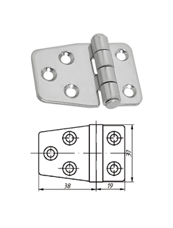 Петля неразъемная 57х37х2 мм