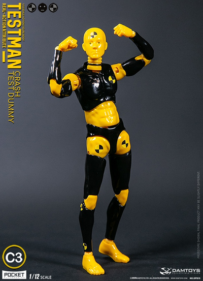 Желтый манекен для краш-тестов - Коллекционная фигурка 1/12 SCALE Action Figure Testman C3 (DPS10) - DAMTOYS