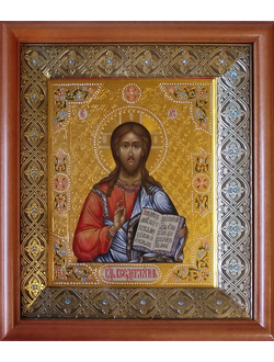 Господь Вседержитель. Рукописная икона 17,5х21см в киоте.