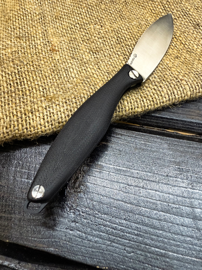 Фрикционный складной нож Канадец Малый сталь AUS10Со, рукоять G10 черный