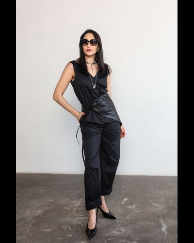 Комбинезон из плотного итальянского хлопка (черный)