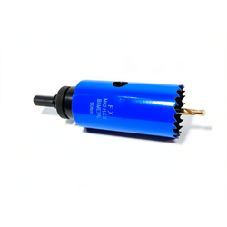 Биметаллическая коронка 82 мм глубина 100 мм с держателем