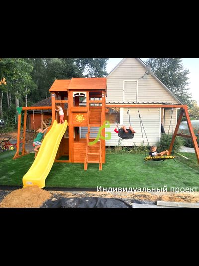 Детская площадка IgraGrad Клубный домик 2 с рукоходом Luxe