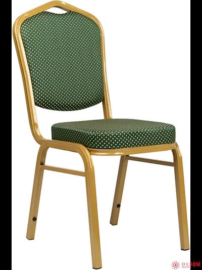 Стул банкетный Аякс 25 мм золото, корона зеленая