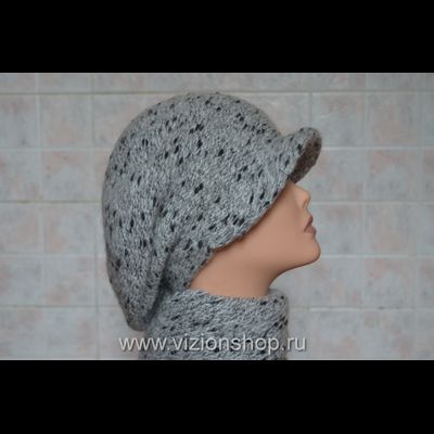 Зимняя кепка для женщин Италия Vizio 5520 серая