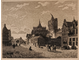 "Вид на улицу в Кельне" офорт Leon Gaucherel 1876 год