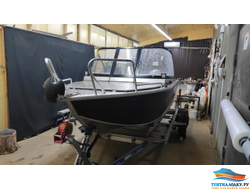 ТЕНТ НА ЛОДКУ ТРИЕРА 390 (фиш) с леерами на носу
