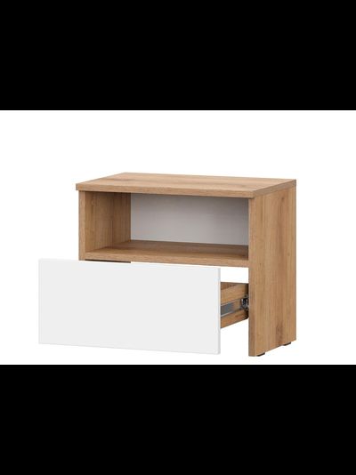 Некст Тумба прикроватная Дуб Золотой / Белая шагрень