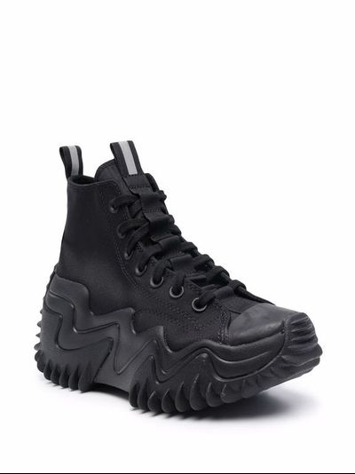 Кеды Converse Run Star Motion (Конверс Ран Стар Моушен) Hi Top Total Black черные высокие