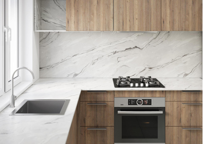 Столешница Аргус светлый (в/с ДСП, R1, 3 000, 600, 38, 43, мт) (3050 мм)