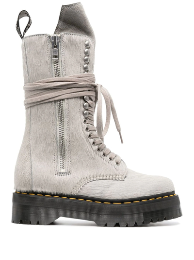 Ботинки Dr Martens x Rick Owens Quad Sole Calf Hair Grey