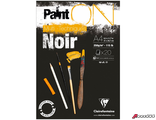 Скетчбук - альбом для смешанных техник 20л., А4, на склейке Clairefontaine &quot;Paint&#039;ON Noir&quot;, 250г/м2, черная. 975169C