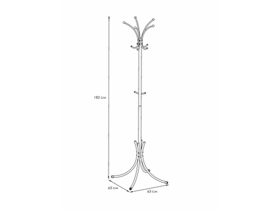 Вешалка напольная Корона разборная (черный)