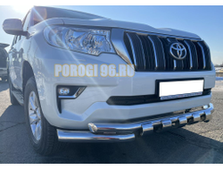 Защита переднего бампера (G) d76/60 для Toyota Land Cruiser Prado 150 (2017-)