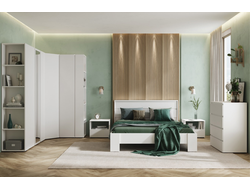 Композиция Спальни ХЕЛЕН Белый шагрень/Белый шагрень