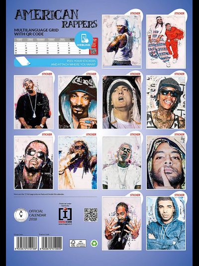 American Rappers Календарь 2018