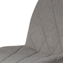 ОМЕГА БАРНАЯ Стул, Сиденье, Текстиль LEONARDO 14 серый/каркас черный