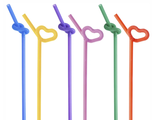Трубочки для коктейлей ФАНТАЗИЯ, с длинным изгибом, цветные, 5*210 (20шт)