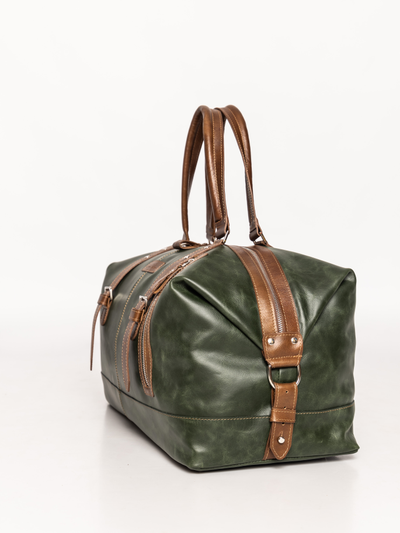 Кожаная дорожная сумка Campora Premium dark green (арт. 
4019-11)