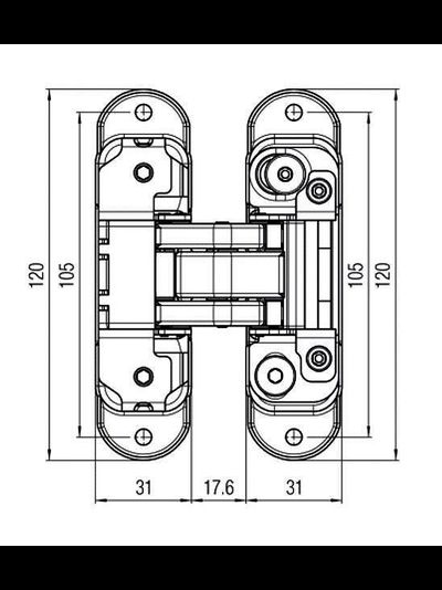 Дверь P-0 Invisible ABS