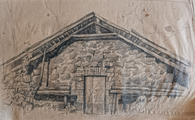 "Улица" бумага акварель Павлова И. 1993 год