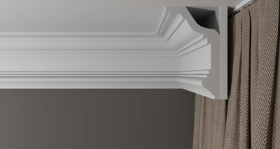 Потолочный плинтус DECOR-DIZAYN DD513, из дюрополимера, под покраску, ударопрочный, 2 метра