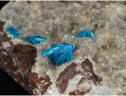 Кавансит, кристаллы на породе, Индия (44*41*20 мм, 52 г) №28637