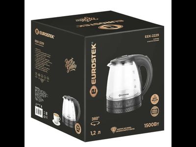 Чайник Eurostek EEK-2229 стекло, 1,2л