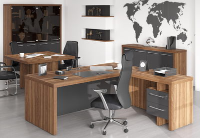 Стол руководителя с тумбой приставной ZCT  (L/R)