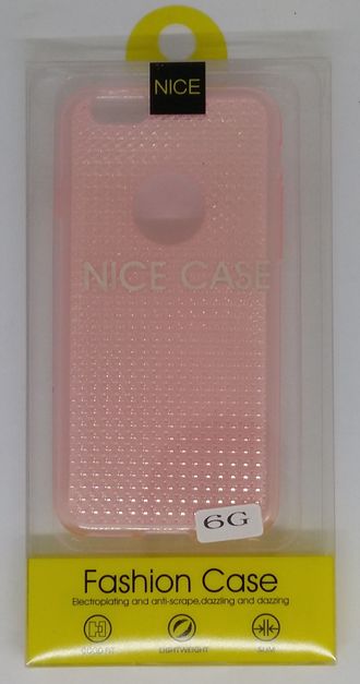 Защитная крышка силиконовая iPhone 6, розовая