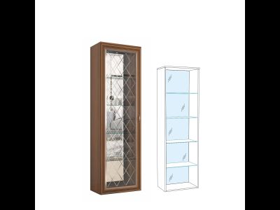 Пенал-витрина (надставной) Ливорно ЛШ-8