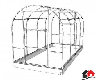 Каркас Теплицы Польза-2 Стандартная полимерная Размер:2х6м