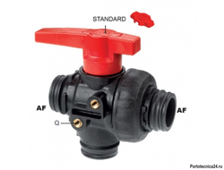 Кран 3х ходовой AF5; тип ручки LL; крепление TYPE 1 поток ON/OFF