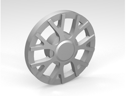 Wheel Cover 7 Spoke Y Shape - for Wheel 18976, Flat Silver (18979b / 6107393)