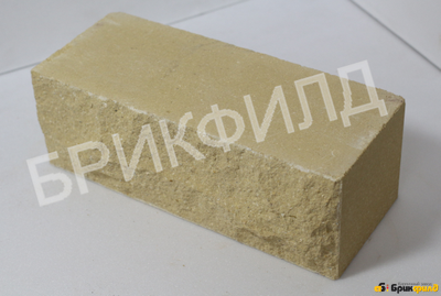 Кирпич полуторный "Дикий камень". Светло-желтый. Кирпичный завод Брик Филд