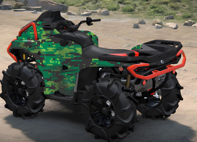 Комплект виниловых наклеек для квадроцикла BRP Outlander MAX XT-P 1000R G3 защищенные броней #10463