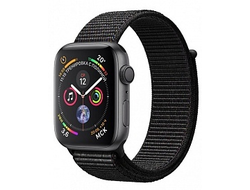 Apple Watch Series 4 44mm Aluminum Case with Sport Loop (Space Gray/Black)
