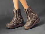 Серо-коричневые ботинки. (1784)