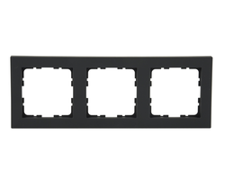 Рамка 3 поста Wedder R1, матовая черная