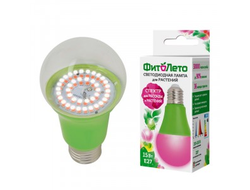 Лампа ФитоЛето для рассады и растений A60 E27 15W 16мкм/с прозр. 60X128 LED-A60-15W/SPSB/E27/CL