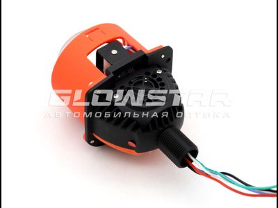 Билед модули M01, 2.5 дюйма, 12v, 5500К, с подсветкой красного цвета Devil Eyes, гаечное крепление (комплект, 2шт)