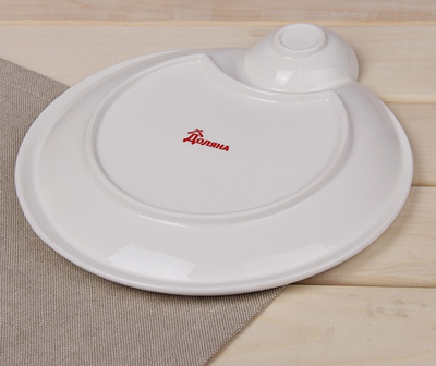 Блюдо для блинов с соусником «Вишнёвое варенье», 22,5×20×2 см (копия)