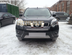 Защита радиатора Nissan X-Trail 2011-2014 chrome середина PREMIUM