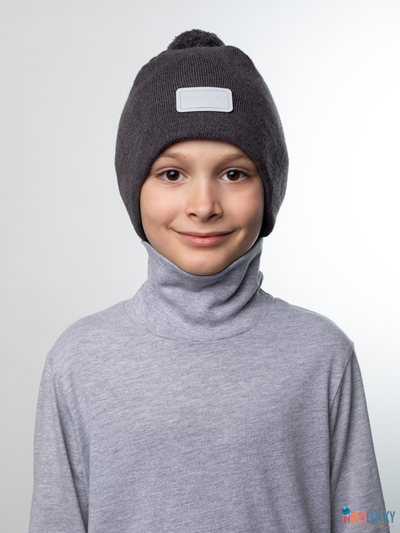 Шапка 24201-02 х/б подклад, графит 52-54