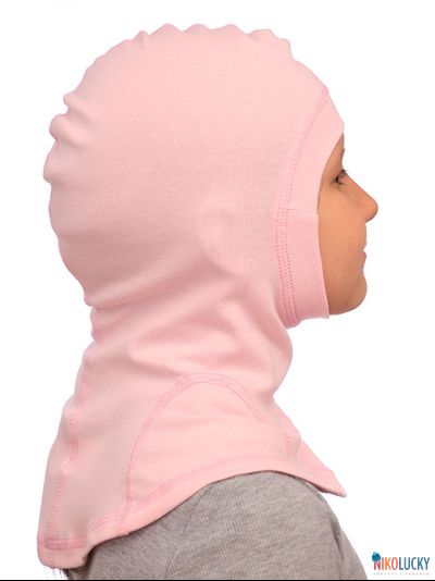 Шапка-шлем 23301-02 95%хлопок 5%лайкра, светло-розовый 46-48