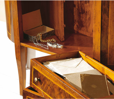 КОНСОЛЬ В ФОРМЕ ПОЛУМЕСЯЦА И ВНУТРЕННИМИ ПОТАЙНЫМИ ЯЩИКАМИ (L110*P34*H87) ART. 18.42 TOSATO