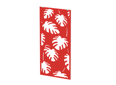 Акустическая подвесная перегородка с декором "Пальмы" (фурнитура в комплекте)