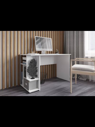 СКМ-6 компьютерный стол Белый с тиснением «Древесные поры»