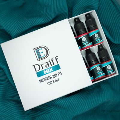 Минисет Пигменты для Губ Draiff Mix 12 шт. по 6 мл.